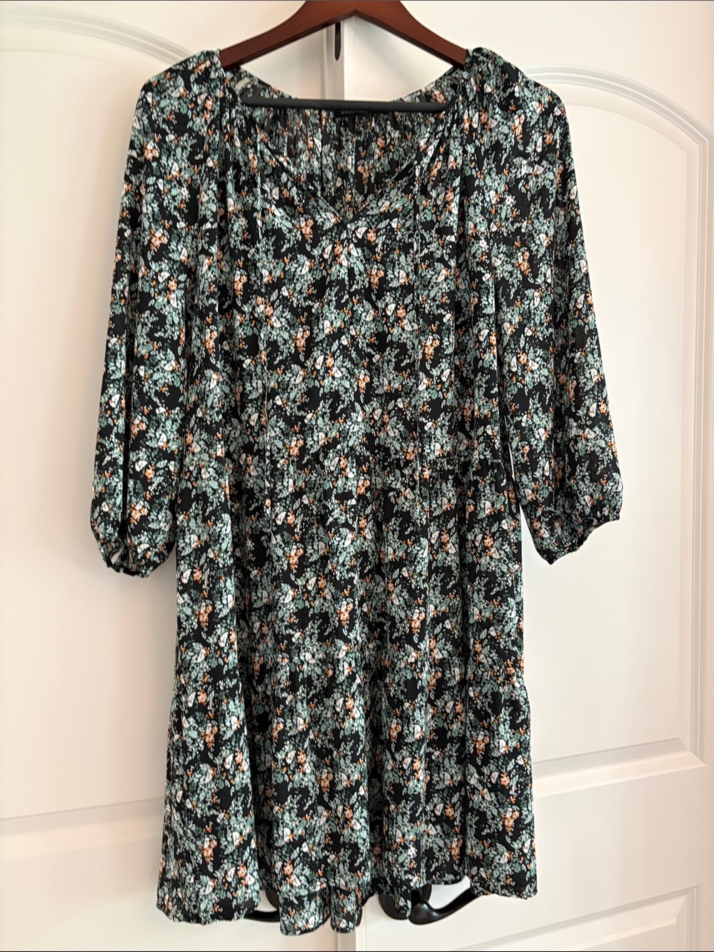 Banana Republic Floral Tiered Swing Dress Size Small